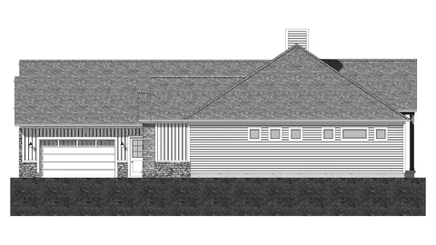 The Brookside house plan, exterior view 2